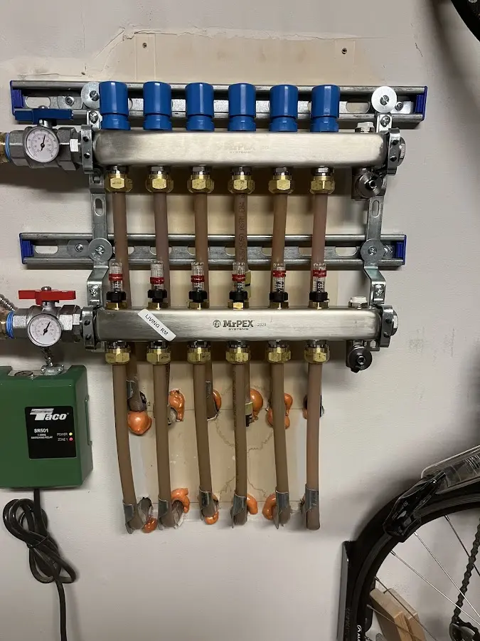 Plumber performing Gas Line Installation at a residential property in Castleton